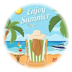 Image showing Vacation and Summer Card Concept