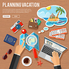 Image showing Planning Vacation Concept