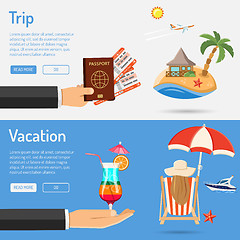 Image showing Vacation and Trip Banners