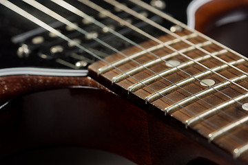 Image showing Electric guitar detail shots
