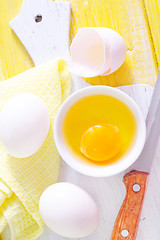 Image showing raw eggs