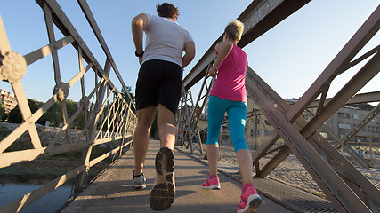 Image showing couple jogging