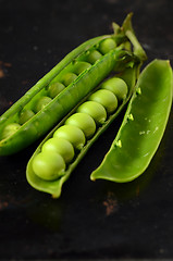 Image showing Fresh  organic green peas