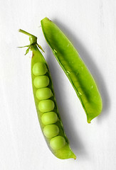 Image showing Fresh  organic green peas