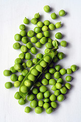 Image showing Fresh  organic green peas