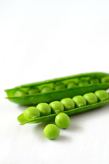 Image showing Fresh  organic green peas