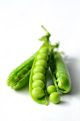 Image showing Fresh  organic green peas