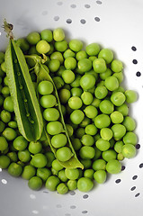 Image showing Fresh  organic green peas