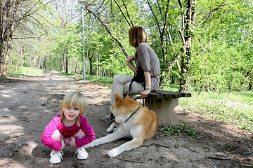 Image showing Enjoying in public park