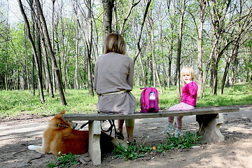 Image showing Enjoying in public park