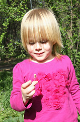 Image showing Young girl in public park
