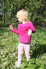 Image showing Young girl in public park