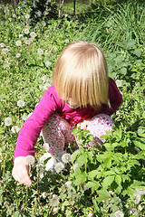 Image showing Young girl in public park