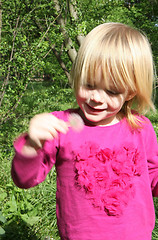 Image showing Young girl in public park