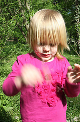 Image showing Young girl playing