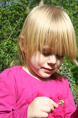 Image showing Young girl playing