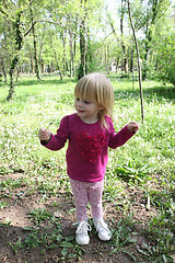 Image showing Young girl in public park