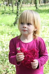 Image showing Young girl in public park