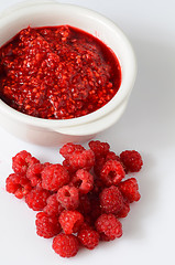 Image showing Making Raspberry jam