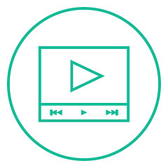 Image showing Video player line icon.