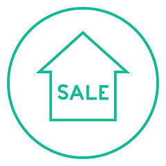 Image showing House for sale line icon.