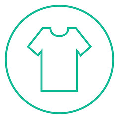 Image showing T-shirt line icon.