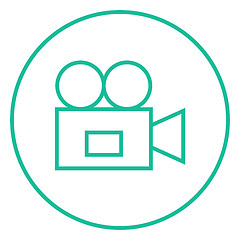 Image showing Video camera line icon.