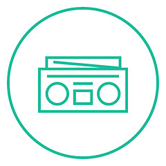 Image showing Radio cassette player line icon.