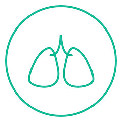 Image showing Lungs line icon.