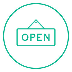 Image showing Open sign line icon.