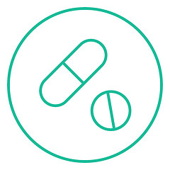 Image showing Pills line icon.