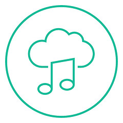 Image showing Cloud music line icon.