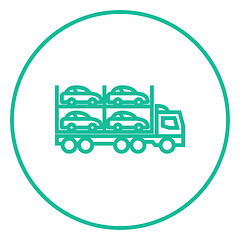 Image showing Car carrier line icon.