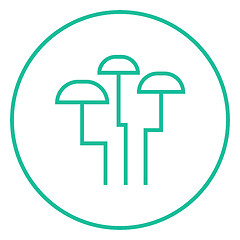 Image showing Mushroom line icon.