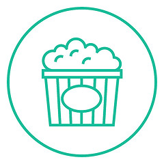 Image showing Popcorn line icon.