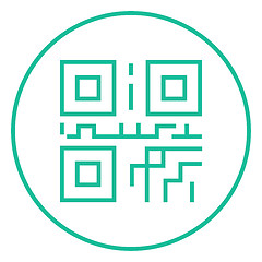 Image showing QR code line icon.