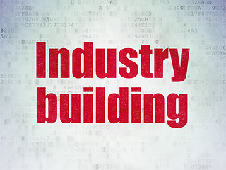 Image showing Industry concept: Industry Building on Digital Data Paper background