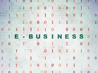 Image showing Finance concept: E-business on Digital Data Paper background