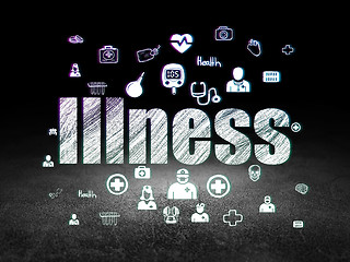 Image showing Health concept: Illness in grunge dark room