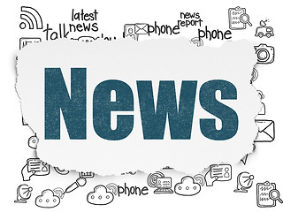 Image showing News concept: News on Torn Paper background