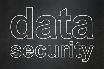 Image showing Security concept: Data Security on chalkboard background