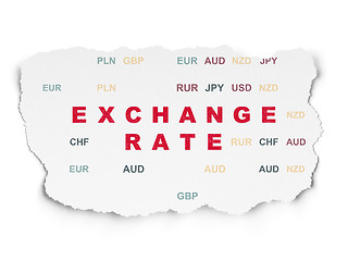 Image showing Currency concept: Exchange Rate on Torn Paper background