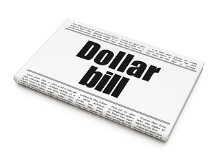 Image showing Money concept: newspaper headline Dollar Bill