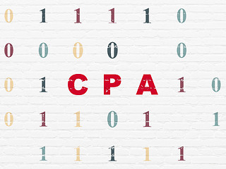 Image showing Finance concept: CPA on wall background