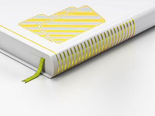 Image showing Business concept: closed book, Folder on white background