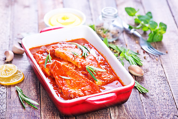 Image showing fish with sauce