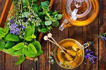 Image showing fresh herbal tea