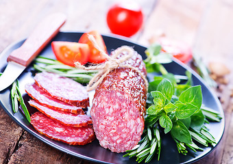 Image showing salami