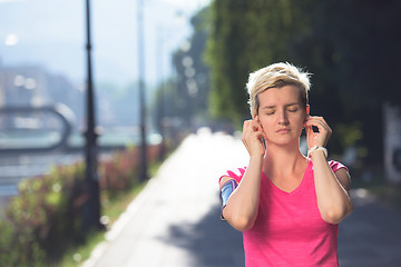 Image showing jogging woman portrait