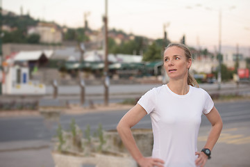 Image showing jogging woman portrait